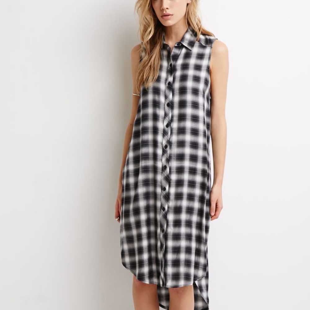 NWOT Forever 21 Plaid Shirt Dress